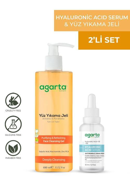 2'Li Hyaluronıc Acıd Serum 30 Ml & Hassas Ciltler Temizleme Jeli 400 Ml