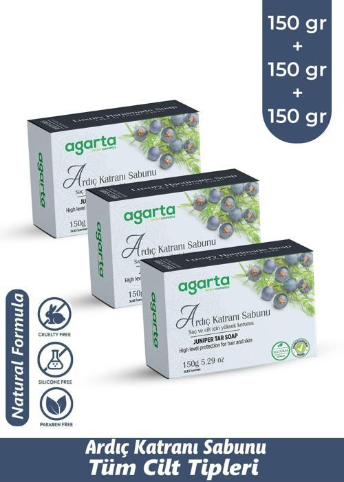 3 Lü Set Ardıç Katranı Sabunu Doğal 150 Gr