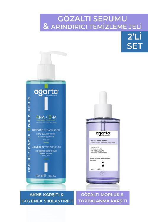 2'Li Set Yüz Temizleme Jeli Mavi & Göz Altı Ve Morluk Giderici Serum