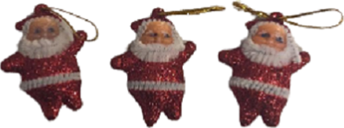 YILBAŞI AĞAÇ SÜSÜ NOELBABA 3'LÜ 5 CM