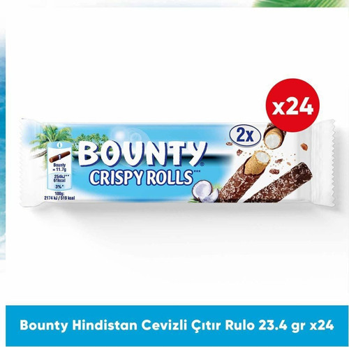 Hindistan Cevizli Çıtır Rulo 23.4 G X 24