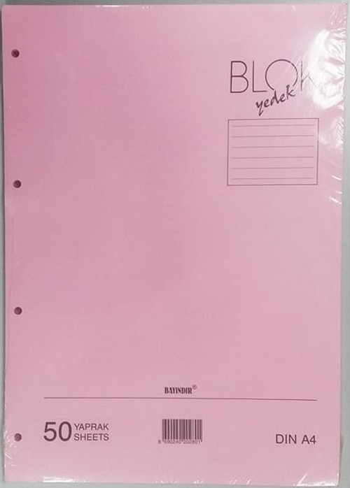 Bayındır A4 Kolej Yedek Pembe Çizgili