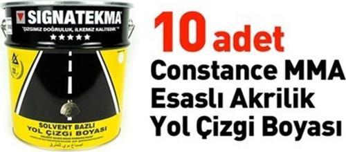 10`lu Constance MMA Esaslı Akrilik Yol Çizgi Boyası, Şerit Boyası 25 kg Siyah