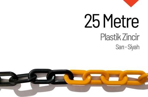 Plastik Zincir Sarı-Siyah 25 m