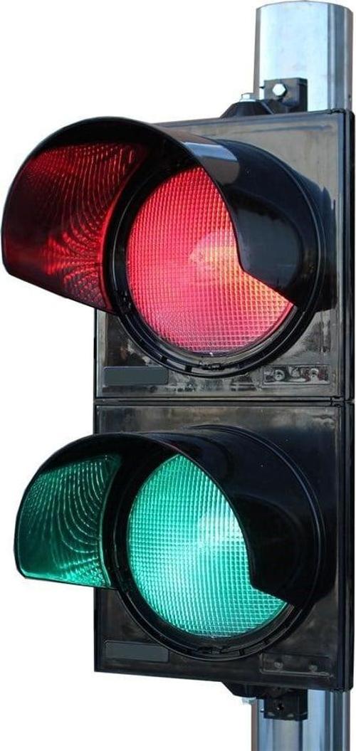 300 mm Power Ledli Kırmızı Yeşil İkili Sinyal Verici, Trafik Lambası