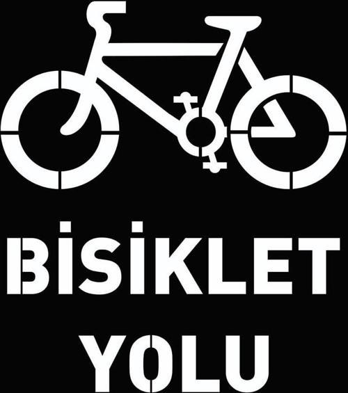 Boyama Şablonu Bisiklet Yolu Alüminyum 100x100cm