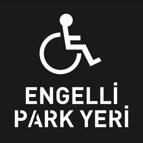 Boyama Şablonu Engelli Park Yeri Alüminyum 100x100cm