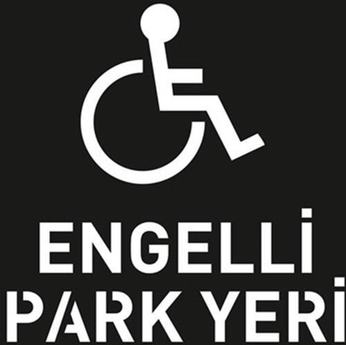 Boyama Şablonu Engelli Park Yeri Kompozit 100x100cm