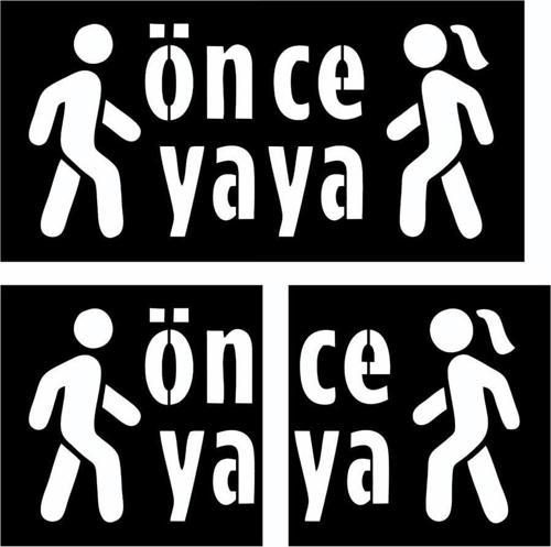 Boyama Şablonu Önce Yaya Alüminyum 100x200cm (İki Parça)