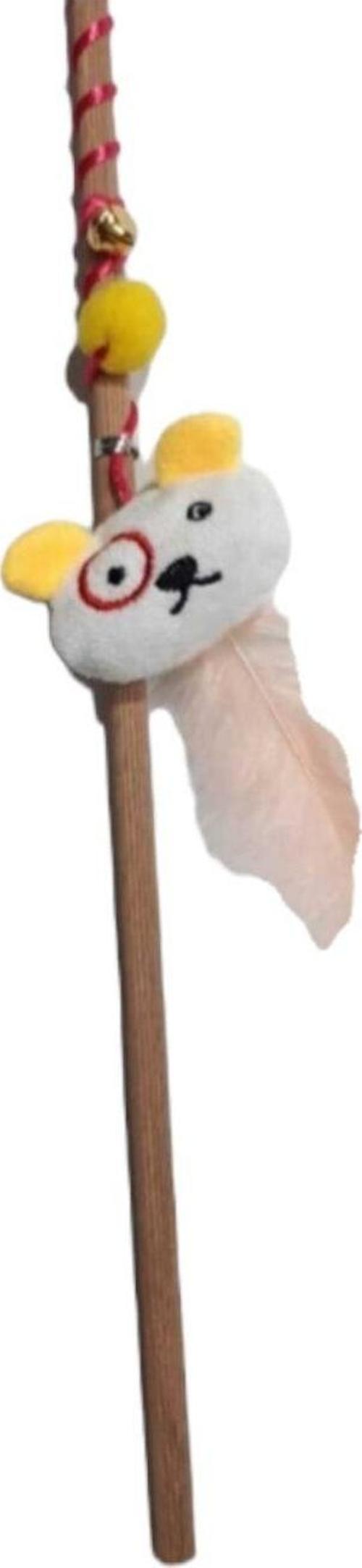 Peluş Oyuncak Ayı Figürlü Çanlı Kedi Oltası