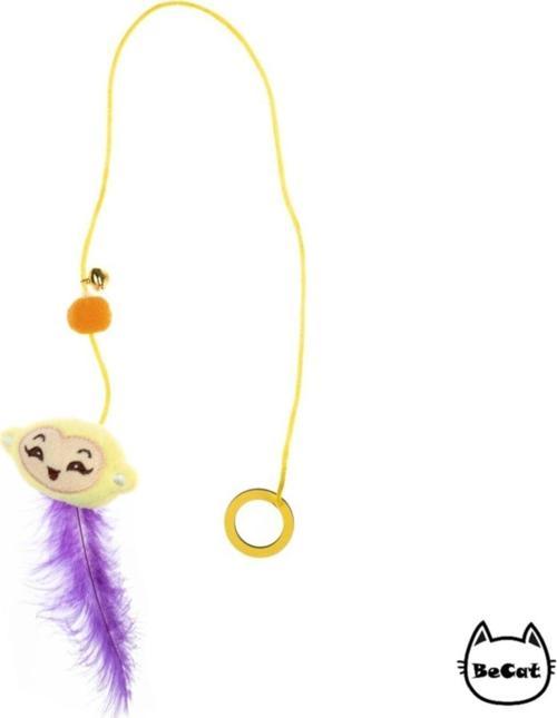 Peluş Oyuncak Figürlü Tüylü Çanlı Parmak Kedi Oltası