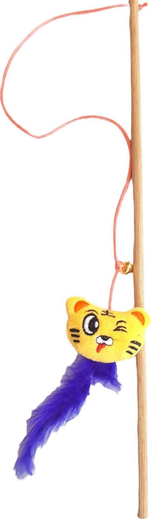Peluş Sarı Kedi Oyuncaklı Çanlı Kedi Oltası