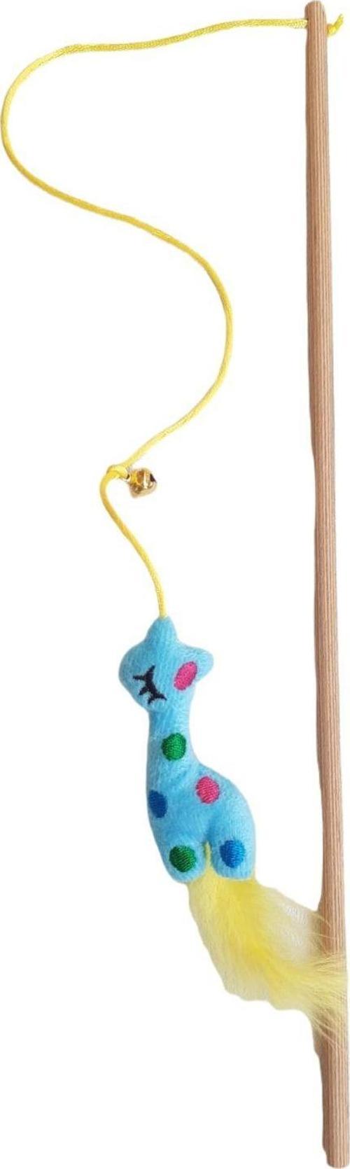Peluş Zürafa Oyuncaklı Çanlı Kedi Oltası