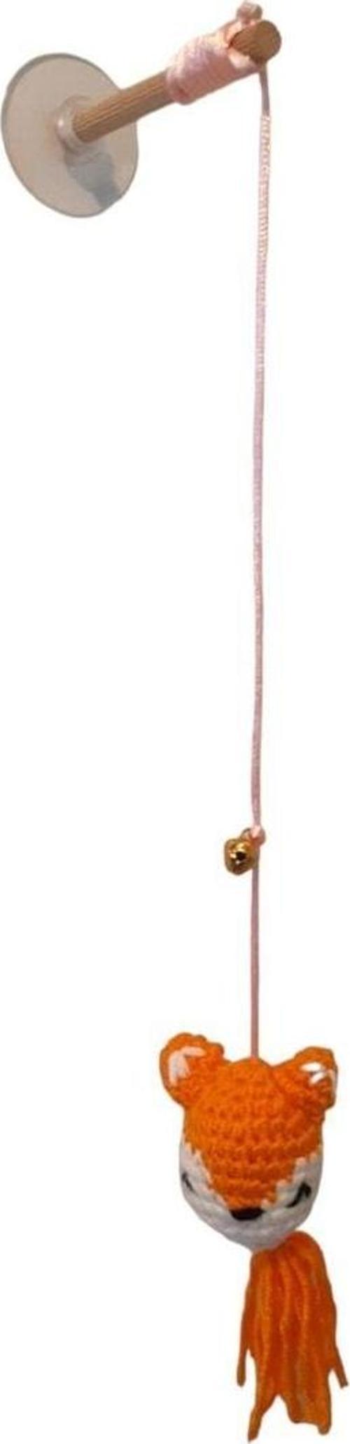 Vantuzlu Kedi Oltası Kedi Oyuncağı Örgü Tilki Model