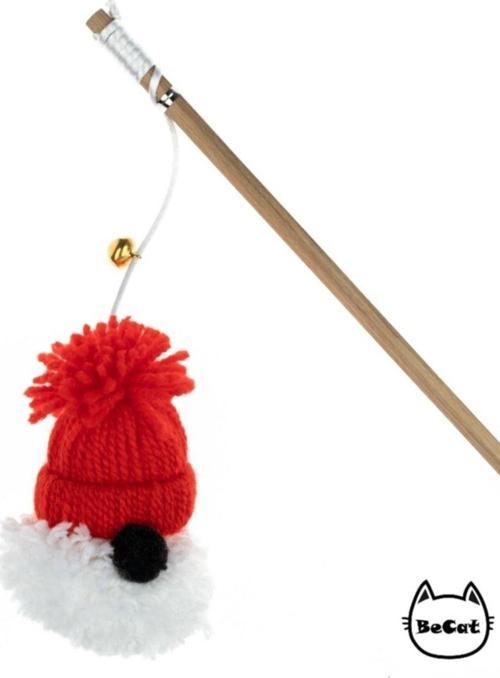 Yeni Yıl Noel Baba Kedi Oltası Oyuncağı