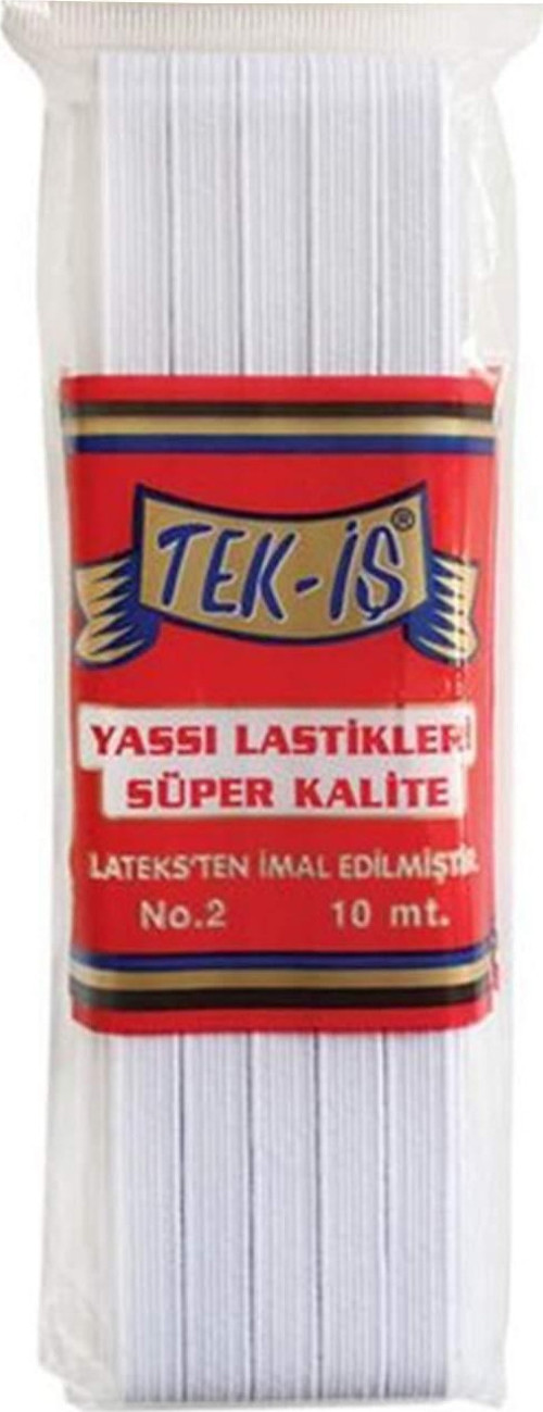Tekis Lastik No:2 Yassı Lastik Şalvar Lastiği 10 Metre