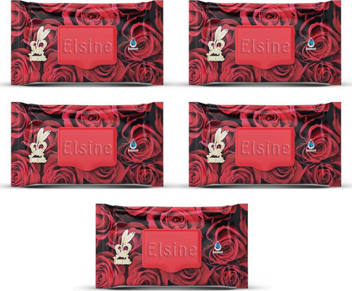 5 Paket Red Rose Islak Havlu Mendil 90 Adet Kapaklı Gül Kokulu