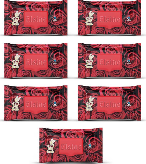 7 Paket Red Rose Islak Havlu Mendil 90 Adet Kapaklı Gül Kokulu
