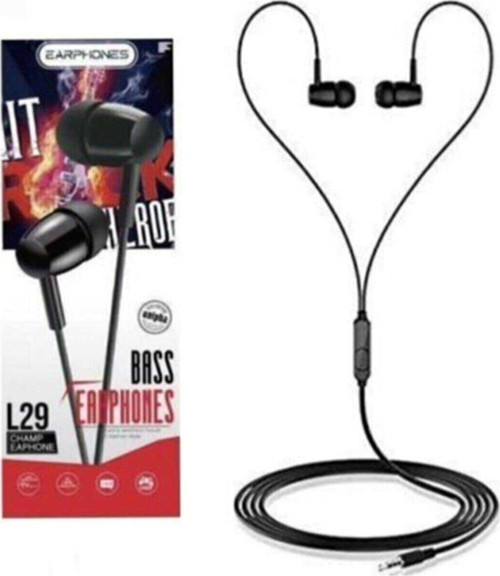 L29 Platoon Bass Earphones Kulaklık Siyah