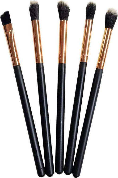 Profesyonel 5'li Makyaj Fırça Seti Siyah