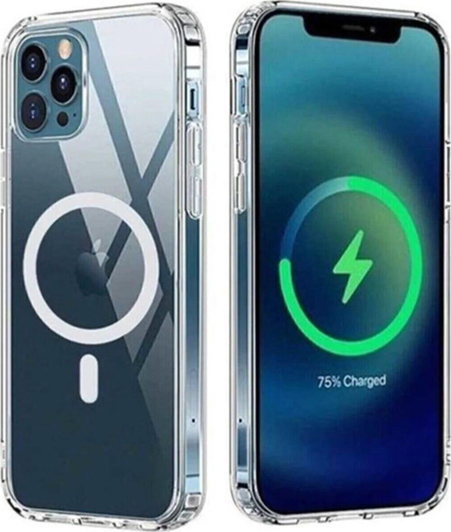 Iphone 13 Pro Kılıf Kamera Lens Korumalı Magsafe Destekli Şeffaf Darbe Emici Sert Kapak