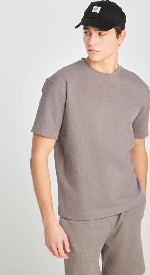 Relaxed Fit Dokulu Kumaşlı Erkek Tişört L2510271035