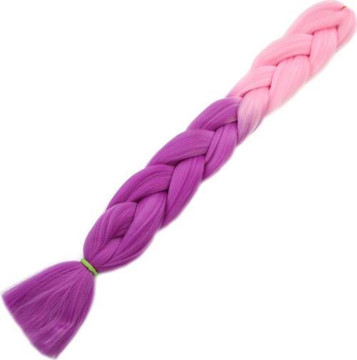 Afrika Örgülük Sentetik Ombreli Saç 100 Gr. - Açık Pembe / Lila
