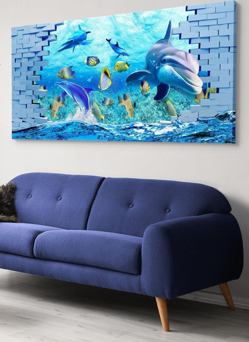 Balıklar Tek Parça Kanvas Canvas Tablo