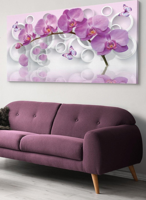 Mor Orkide Kanvas-Canvas Tablo