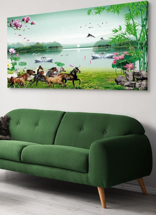 Doğadaki Atlar Kanvas-Canvas Tablo