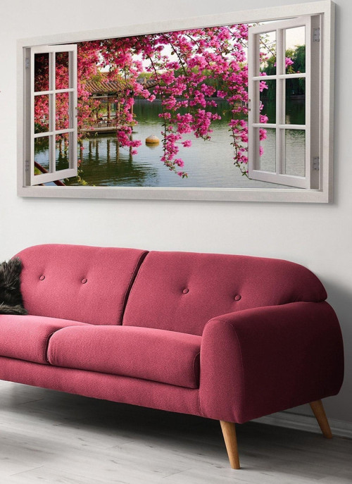 Sahile Açılan Pencere Kanvas-Canvas Tablo
