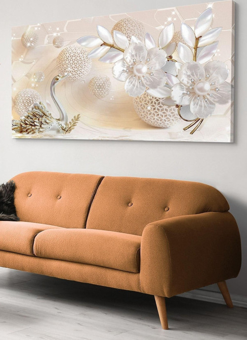 Incili Kuğu Kanvas-Canvas Tablo