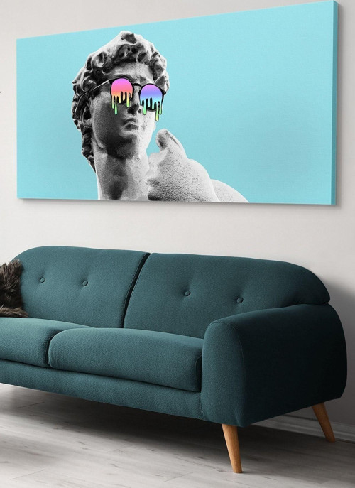 Gözlüklü Heykel Kanvas-Canvas Tablo