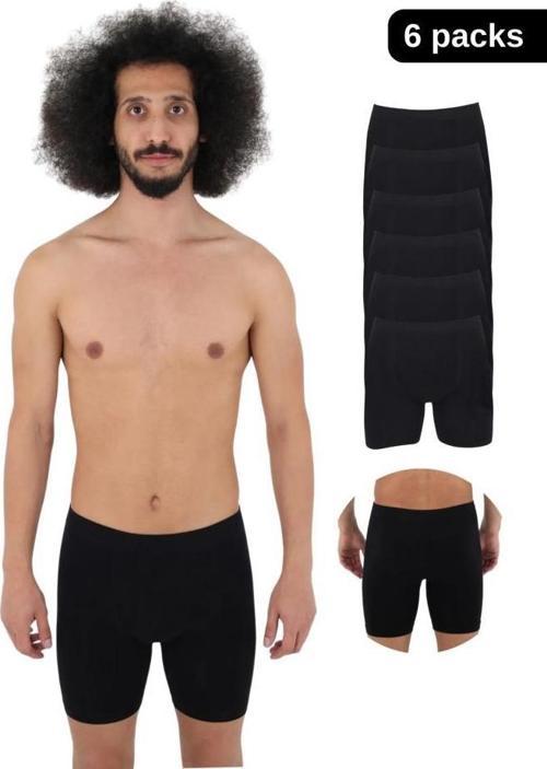 ERKEK 6 LI ÖZEL PAKET MİKRO FİBER ESNEK DİKİŞSİZ UZUN BOY BOXER