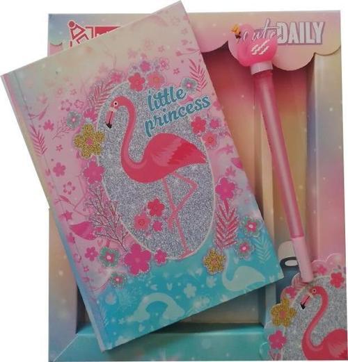 Hatıra Defteri Kilitli Kız Modeli Günlük Defteri Flamingo Hediye Kutulu 80 Yaprak Çizgili 1 Adet