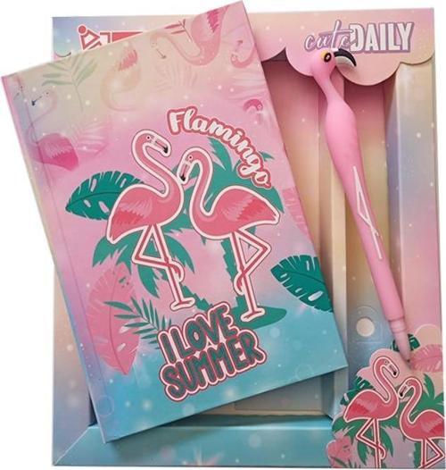 Hatıra Defteri Kilitli Kız Modeli Günlük Defteri Flamingo Hediye Kutulu 80 Yaprak Çizgili 1 Adet I Love Summer