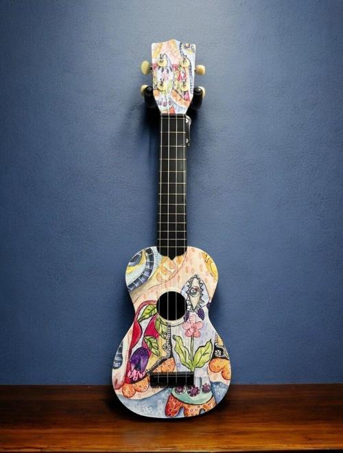 Xu-21 Soprano Ukulele Balik Desenli̇