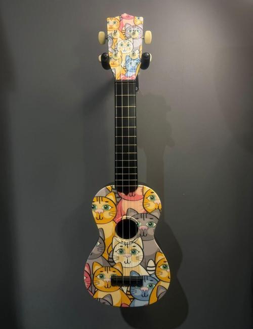 Xu-21 Soprano Ukulele Kedi Desenli