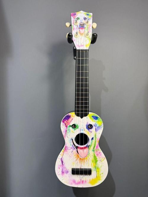 Xu-21 Soprano Ukulele Köpek Desenli