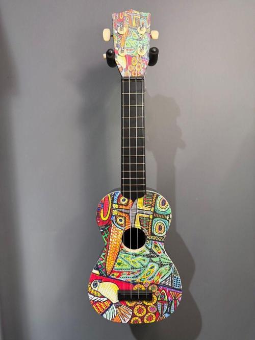 Xu-21 Soprano Ukulele Kuş Desenli
