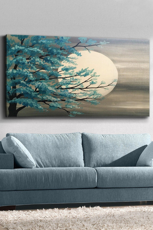 Ağaçlar Arasında Güneş Kanvas-Canvas Tablo