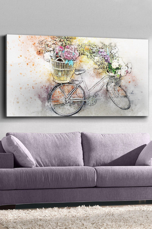 Çizim Bisiklet Kanvas-Canvas Tablo