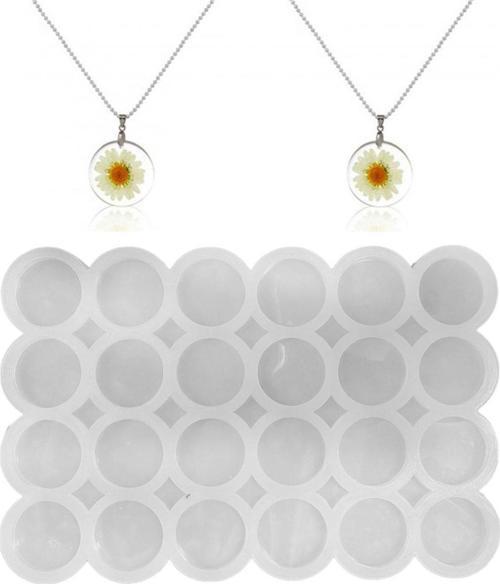 Epoksi Kalıbı Çoklu Daire Kolye Ve Anahtarlık Kalıbı 3.3 CM 24 Lü