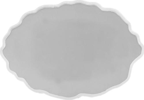 Epoksi Silikon Kalıp YERLİ Nişan ve Söz Tepsi Kalıbı Oval Düzensiz Dalgalı 23X36 CM