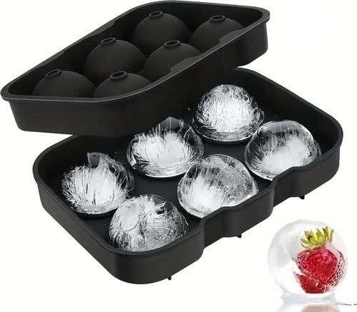 Silikon Buz Kalıbı Yuvarlak Küre Buz Kalıbı 6 Lı