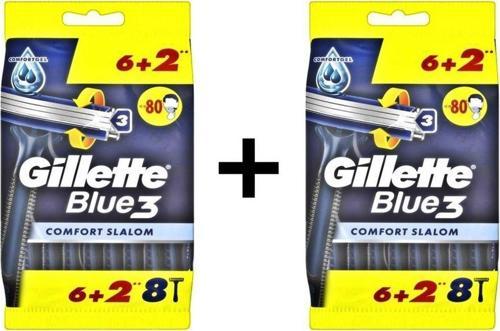 Blue 3 Comfort Slalom Tıraş Bıçagı 8 x 2 16 Adet Yeni Ürün