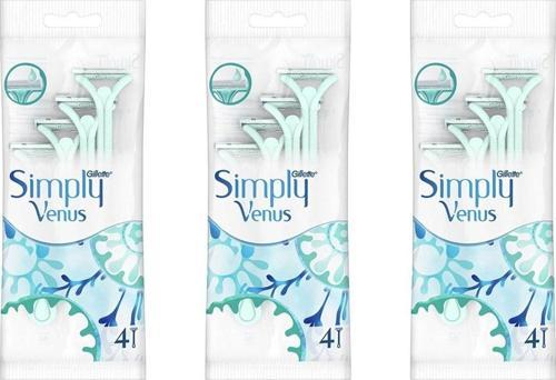Simply Venus 2 Kullan At Tıraş Bıçağı 4'lü X 3 Paket