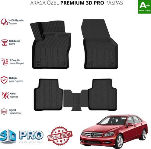 W204 C SERİSİ ARACA ÖZEL 3D PASPAS 2007 2008 2009 2010 2011 2012 2013 2014