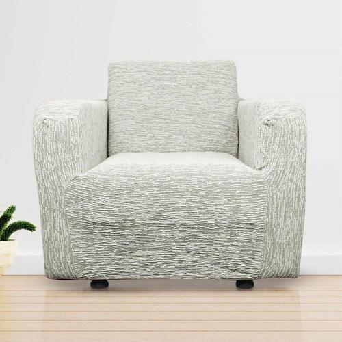 Jakarlı Düz Desen Tekli Koltuk Örtüsü Koltuk Kılıfı Streç Lastikli Esnek