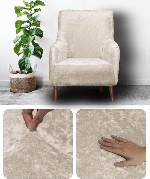 Kadife Tekli Koltuk Örtüsü Lastikli Kanepe Örtüsü | Lastikli Koltuk Örtüsü | Koltuk Kılıfı